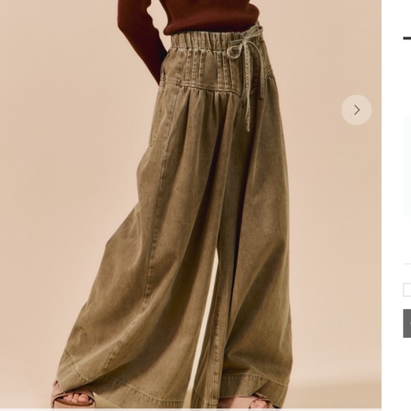 So Me “ The Cape” So Me Wide Leg Pintuck Jeans 81 - Picture 4 of 9